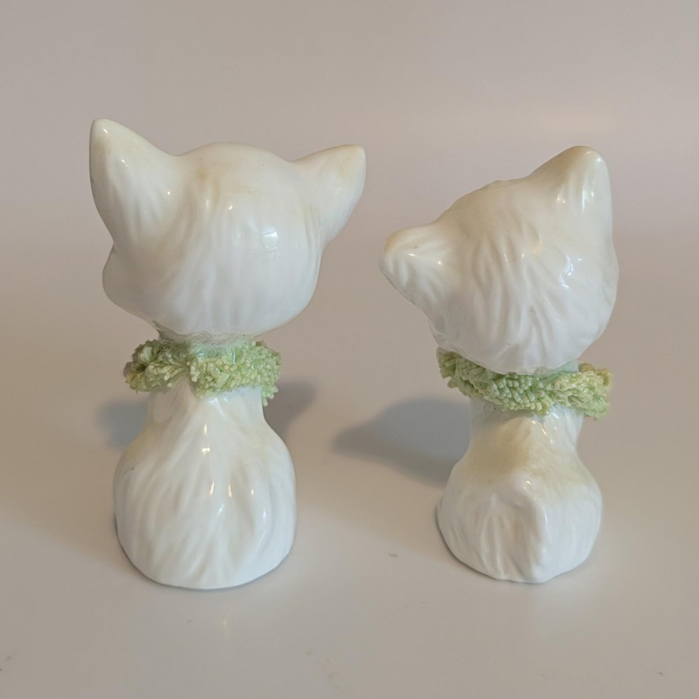 Vintage Napco Cats Kittens Miniature Bone China Spaghetti Trim Flower Wreath - Picture 4 of 8